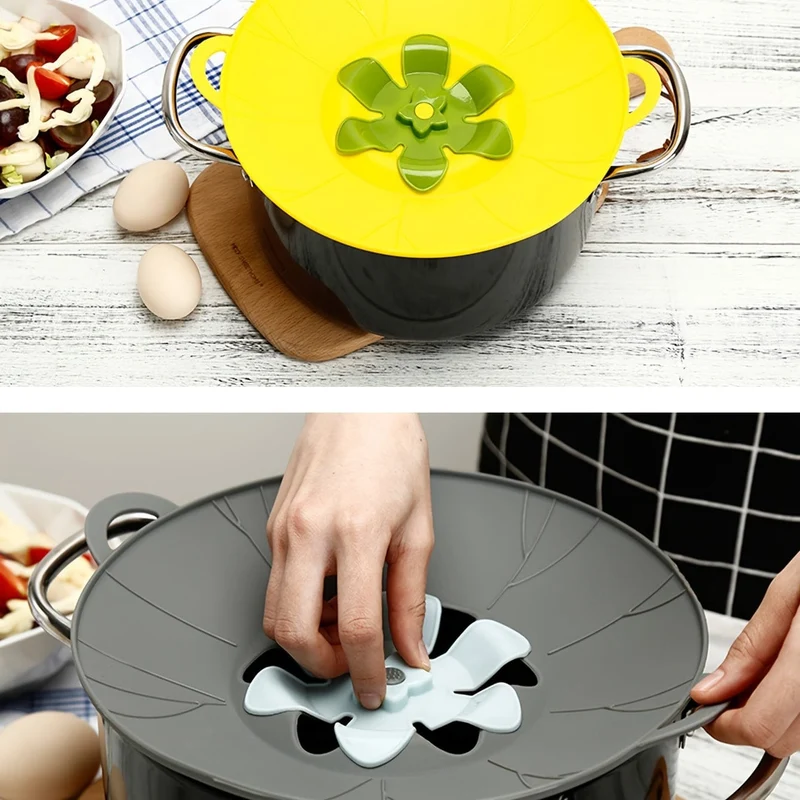 1 Stück Überlaufstopper-Deckelabdeckung, Überlaufstopper-Deckelabdeckung für Pfannen und Töpfe zum Kochen, Silikon-Topfdeckel, Anti-Auslauf-Deckel, Küchenartikel
