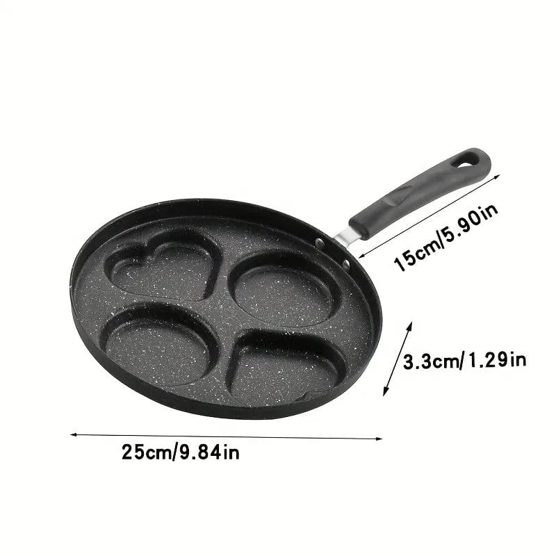 1 Stück antihaftbeschichtete Gusseisen-Bratpfanne für Eier und Pfannkuchen – spülmaschinenfest und kompatibel mit Gas- und Induktionskochfeldern – perfekt für die Küche zu Hause