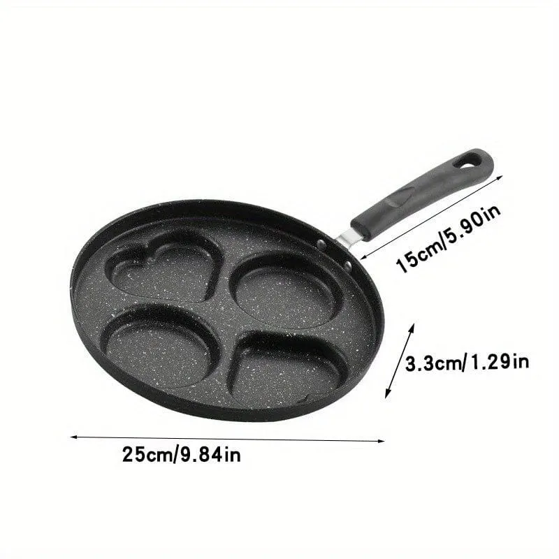 1 Stück antihaftbeschichtete Gusseisen-Bratpfanne für Eier und Pfannkuchen – spülmaschinenfest und kompatibel mit Gas- und Induktionskochfeldern – perfekt für die Küche zu Hause