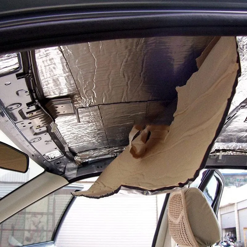200 * 50 cm 5/7 / 10 mm Auto-Schalldämmmatte, Proofing Deadener Wärmeschalldämmung Dämmmatte Haube geschlossenzelliger Schaumstoff Zubehör