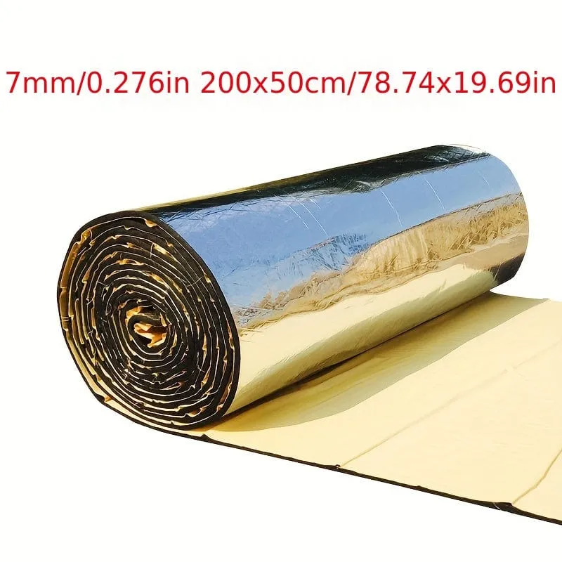200 * 50 cm 5/7 / 10 mm Auto-Schalldämmmatte, Proofing Deadener Wärmeschalldämmung Dämmmatte Haube geschlossenzelliger Schaumstoff Zubehör