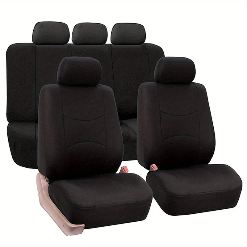 Werten Sie den Innenraum Ihres Autos mit einem universell passenden 5-Sitzer-Autositzbezug-Set aus Polyester auf