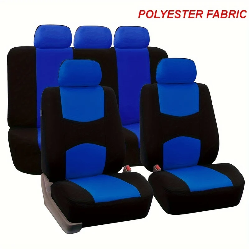 Werten Sie den Innenraum Ihres Autos mit einem universell passenden 5-Sitzer-Autositzbezug-Set aus Polyester auf