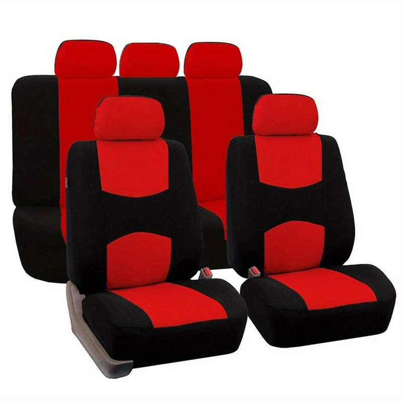 Werten Sie den Innenraum Ihres Autos mit einem universell passenden 5-Sitzer-Autositzbezug-Set aus Polyester auf