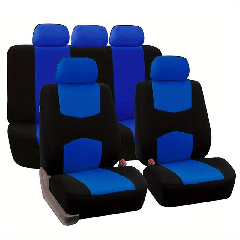 Werten Sie den Innenraum Ihres Autos mit einem universell passenden 5-Sitzer-Autositzbezug-Set aus Polyester auf