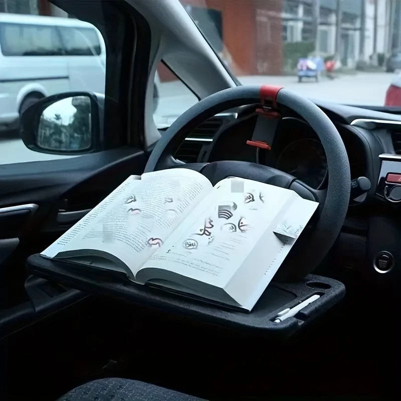 Erleichtern Sie das Fahren mit dem multifunktionalen Auto-Lenkrad-Tabletttisch Lenkrad-Aufbewahrungsregal Aufbewahrungsbrett Kartentisch