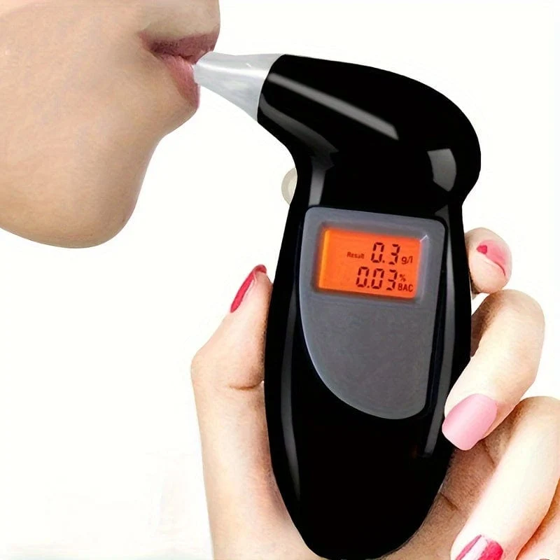 1 Stück tragbarer digitaler Atemalkoholtester zum genauen Testen des Alkoholgehalts in Ihrem Blut (keine Batterie im Lieferumfang enthalten)