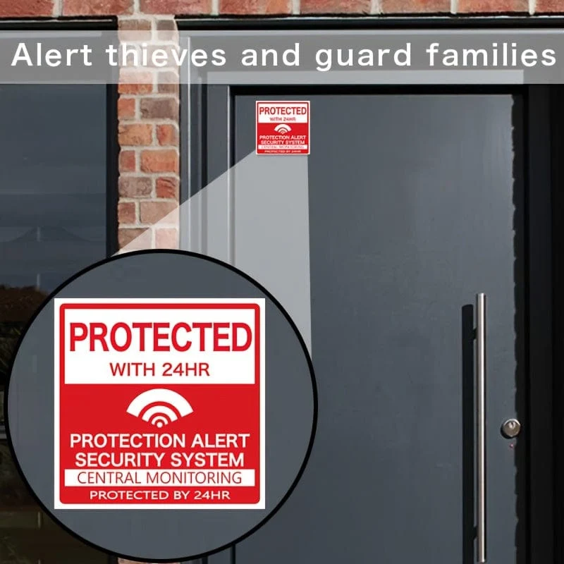 4 teile/satz Home Security Alarm Fenster Aufkleber Für Fenster & Türen Warnung Fenster Aufkleber Für Wohnzimmer Büro Wohnkultur