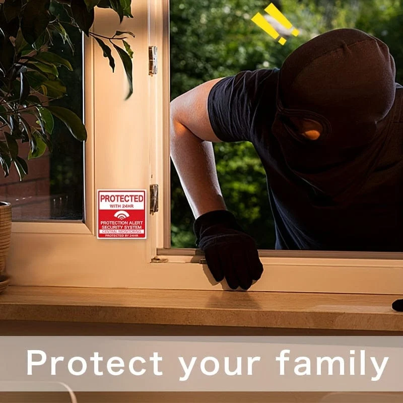 4 teile/satz Home Security Alarm Fenster Aufkleber Für Fenster & Türen Warnung Fenster Aufkleber Für Wohnzimmer Büro Wohnkultur