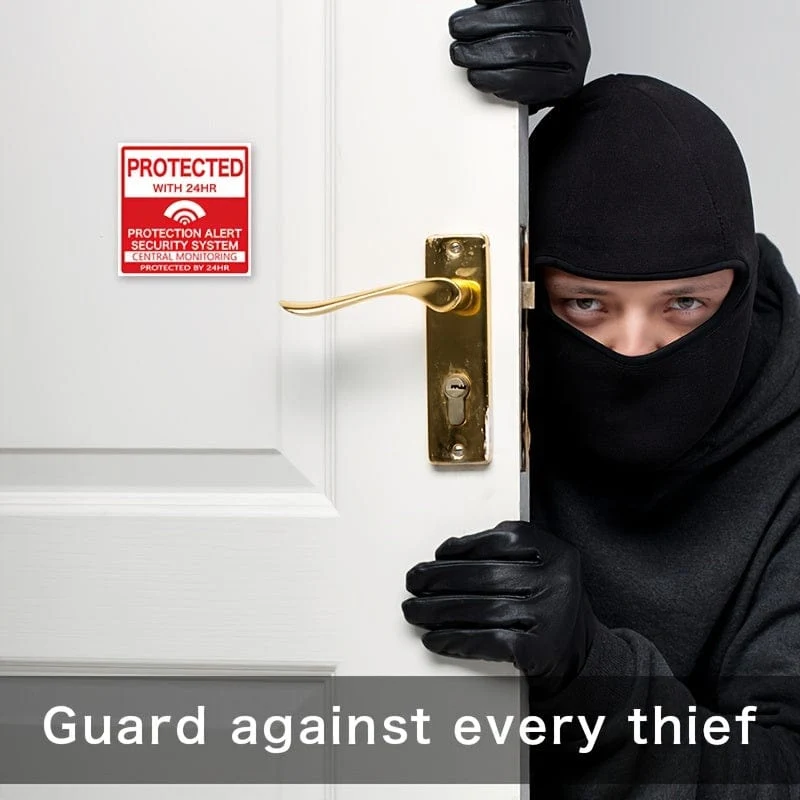 4 teile/satz Home Security Alarm Fenster Aufkleber Für Fenster & Türen Warnung Fenster Aufkleber Für Wohnzimmer Büro Wohnkultur