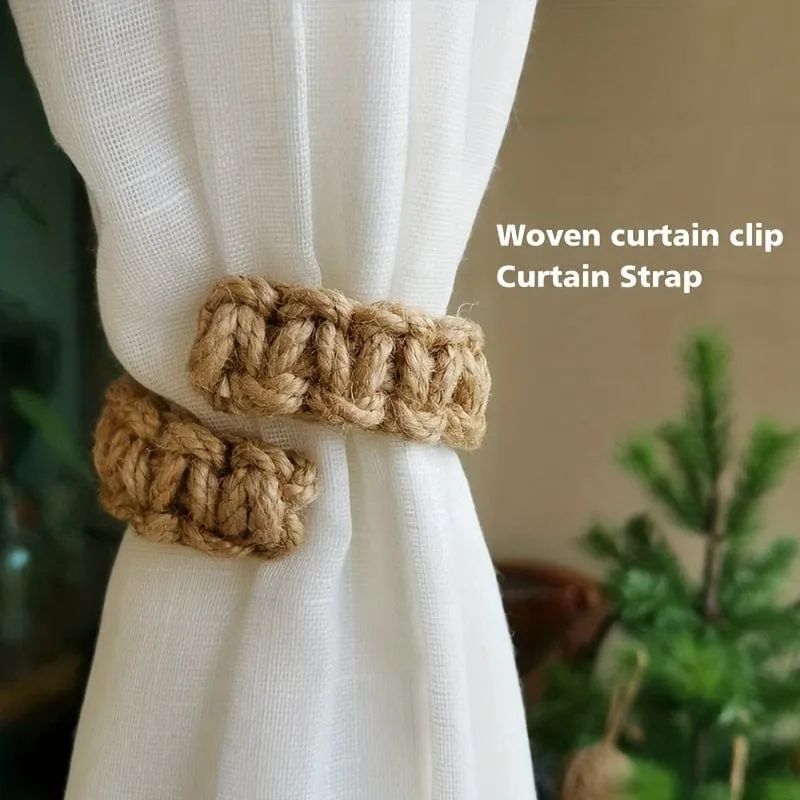 1PC Vorhang Tiebck, Vorhang Krawatte Seil Geflochtene Vorhang Clip Vorhang Holdback Für Schlafzimmer Wohnzimmer Wohnkultur