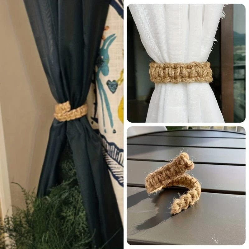 1PC Vorhang Tiebck, Vorhang Krawatte Seil Geflochtene Vorhang Clip Vorhang Holdback Für Schlafzimmer Wohnzimmer Wohnkultur