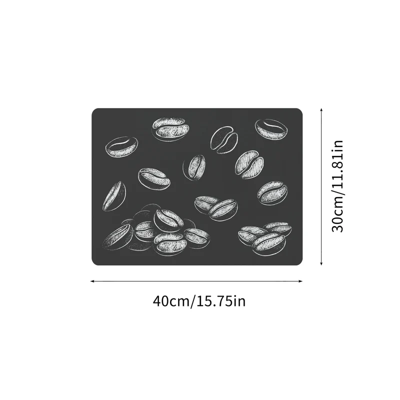 1 Stück Geschirr-Abtropfmatte mit Kaffee-Aufdruck, weiche Gummi-Abtropfunterlage, rutschfeste, superabsorbierende, verschleißfeste Kaffeemaschinenmatte, Tischset für Tischdekorationen auf der Arbeitsplatte, Esszimmer, Terrasse, Heimküchenbedarf