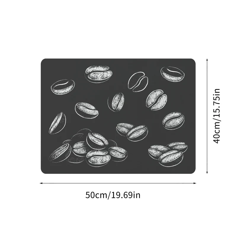 1 Stück Geschirr-Abtropfmatte mit Kaffee-Aufdruck, weiche Gummi-Abtropfunterlage, rutschfeste, superabsorbierende, verschleißfeste Kaffeemaschinenmatte, Tischset für Tischdekorationen auf der Arbeitsplatte, Esszimmer, Terrasse, Heimküchenbedarf
