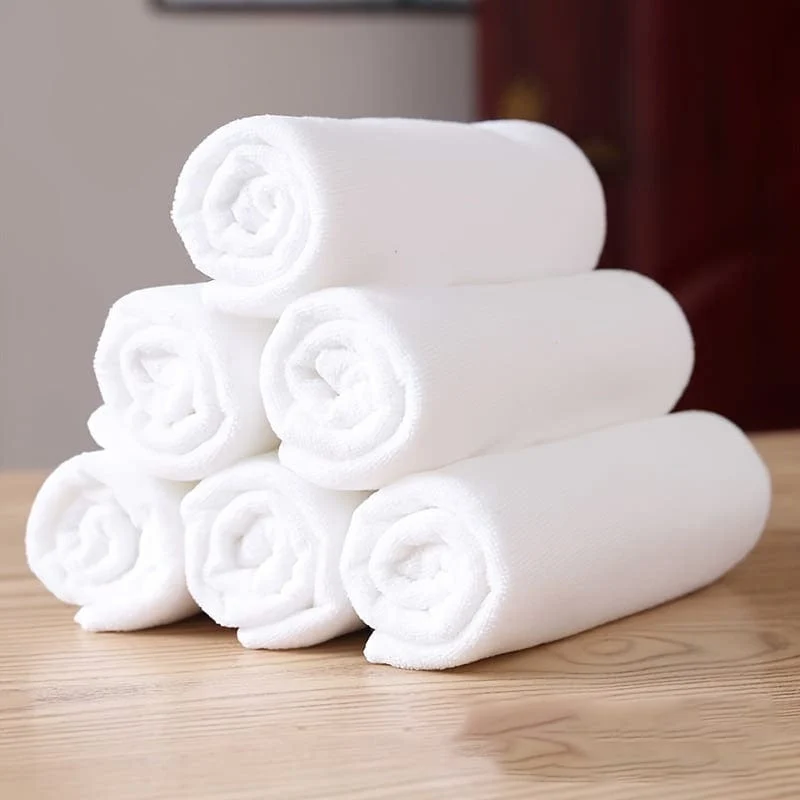 5-teiliges Baumwollhandtuch, superweiches und saugfähiges Gesichtshandtuch, schnell trocknendes weißes Badetuch, für die Badezimmerküche, ideale Badezimmerutensilien
