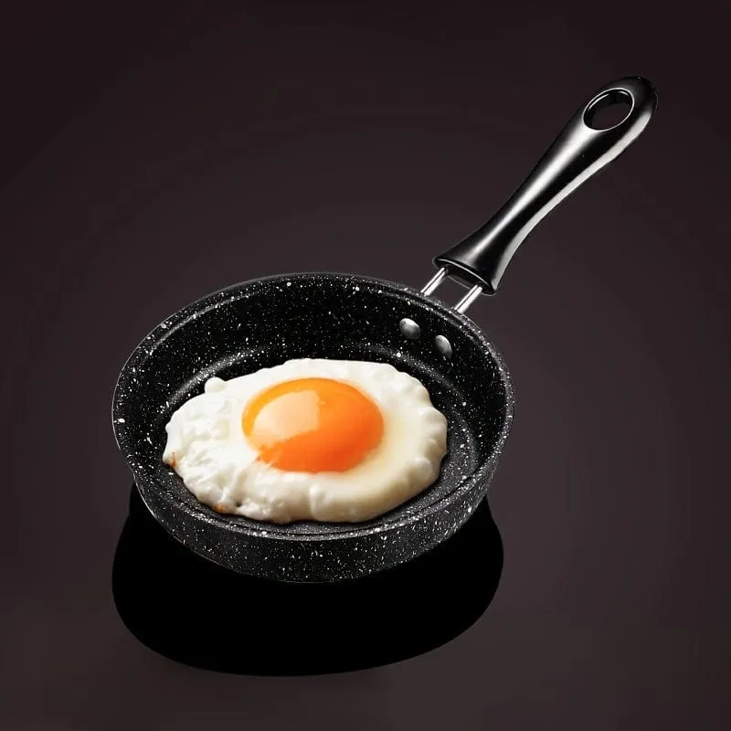 1 Stück Mini-Antihaft-Eierpfanne, geeignet für Frühstück, Mittagessen, Abendessen, im Freien, geeignet für Induktionsherde und Gasherde, Mini-Eierpfanne, tragbare Pfanne mit flachem Boden, Kochgeschirr, Küchenutensilien