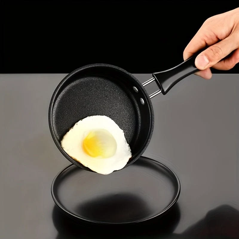 1 Stück Mini-Antihaft-Eierpfanne, geeignet für Frühstück, Mittagessen, Abendessen, im Freien, geeignet für Induktionsherde und Gasherde, Mini-Eierpfanne, tragbare Pfanne mit flachem Boden, Kochgeschirr, Küchenutensilien
