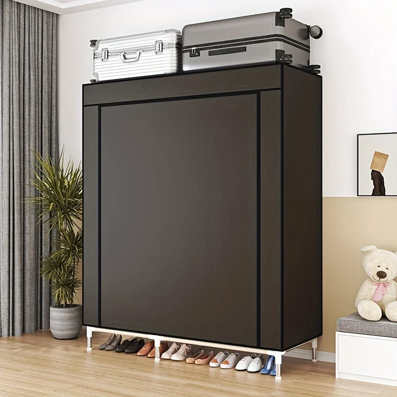 1 Stück einfacher Kleiderschrank, großer Kleiderschrank, langlebiger Kleiderständer für Hemden, Kleider, Steppdecken, Haushalts-Aufbewahrungsorganisator für Schrank, Miethaus, Schlafzimmer, Zuhause, Wohnheim, Eingangsbereich, Heimdekoration
