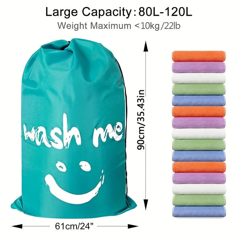 1 Stück maschinenwaschbarer Reise-Wäschesack – Schmutzwäsche-Organizer aus Nylongewebe mit zylindrischem Design und Kordelzugverschluss – einfache Passform für Wäschekorb oder Korb – perfekt für den Wäschebedarf unterwegs