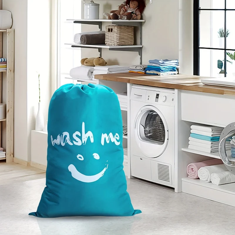 1 Stück maschinenwaschbarer Reise-Wäschesack – Schmutzwäsche-Organizer aus Nylongewebe mit zylindrischem Design und Kordelzugverschluss – einfache Passform für Wäschekorb oder Korb – perfekt für den Wäschebedarf unterwegs