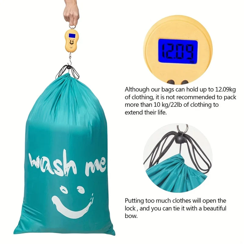 1 Stück maschinenwaschbarer Reise-Wäschesack – Schmutzwäsche-Organizer aus Nylongewebe mit zylindrischem Design und Kordelzugverschluss – einfache Passform für Wäschekorb oder Korb – perfekt für den Wäschebedarf unterwegs