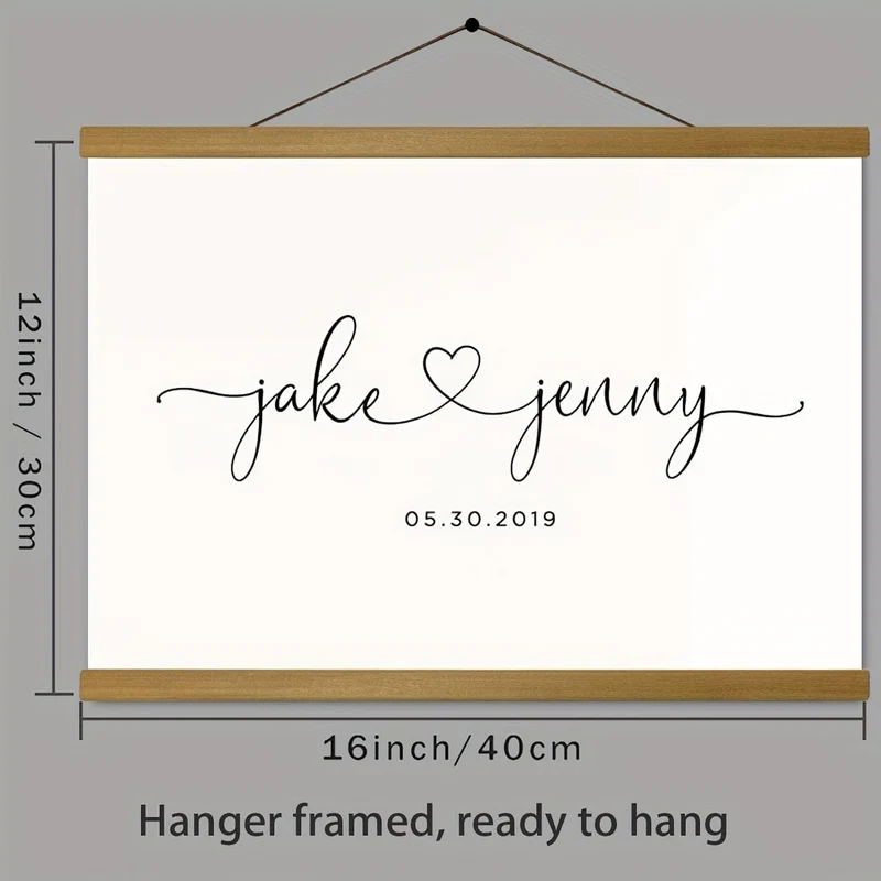 1 Stück personalisiertes Liebhaber-Wandkunst-Leinwandposter für die Inneneinrichtung, individuelles Paar-Poster, Leinwanddrucke für Wohnzimmer, Schlafzimmer, Küche, Büro, Café, Dekor, perfektes Geschenk und Dekoration, Weihnachtsgeschenk, Muttertagsgeschenk