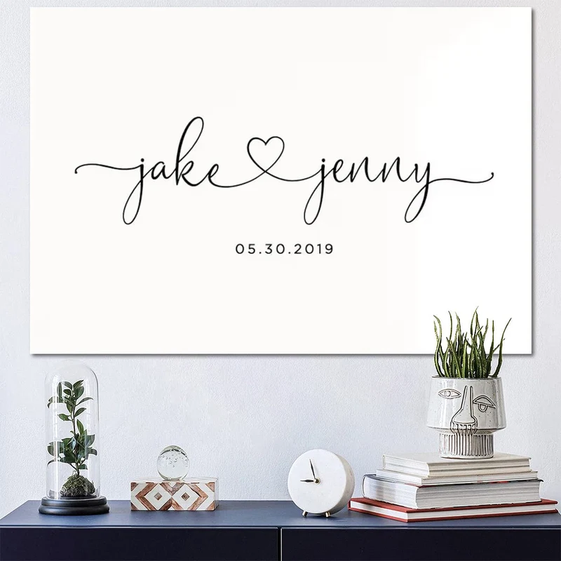 1 Stück personalisiertes Liebhaber-Wandkunst-Leinwandposter für die Inneneinrichtung, individuelles Paar-Poster, Leinwanddrucke für Wohnzimmer, Schlafzimmer, Küche, Büro, Café, Dekor, perfektes Geschenk und Dekoration, Weihnachtsgeschenk, Muttertagsgeschenk