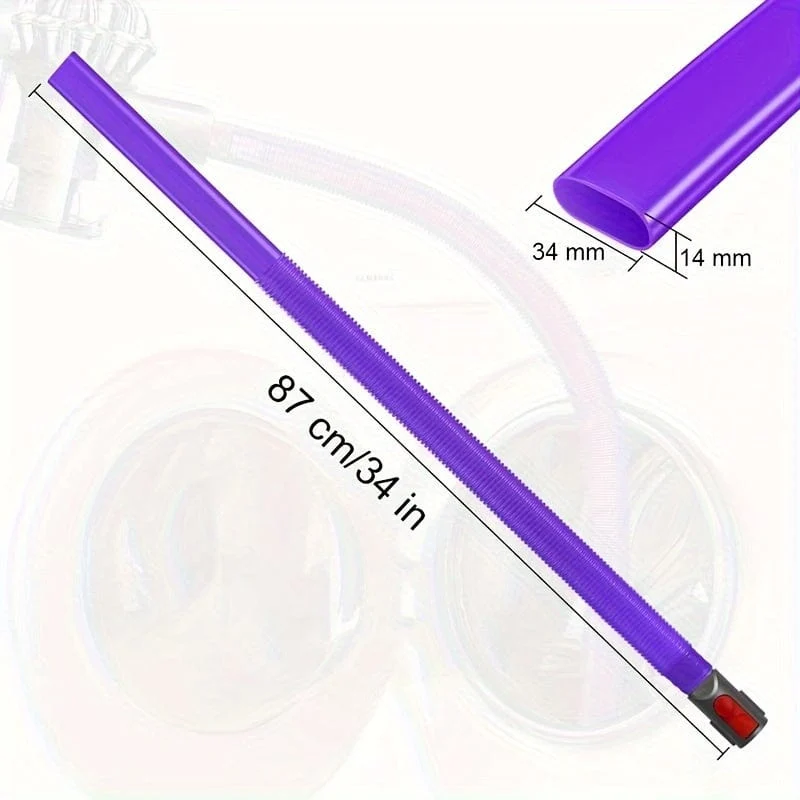 Trockner-Entlüftungsreiniger-Set, Vakuumschlauch-Aufsatz für Dyson V15 V12 V11 V10 V8 V7 V6 Staubsauger, Fusselentferner, Trockner-Fussel-Staubsauger-Aufsatz, Lila