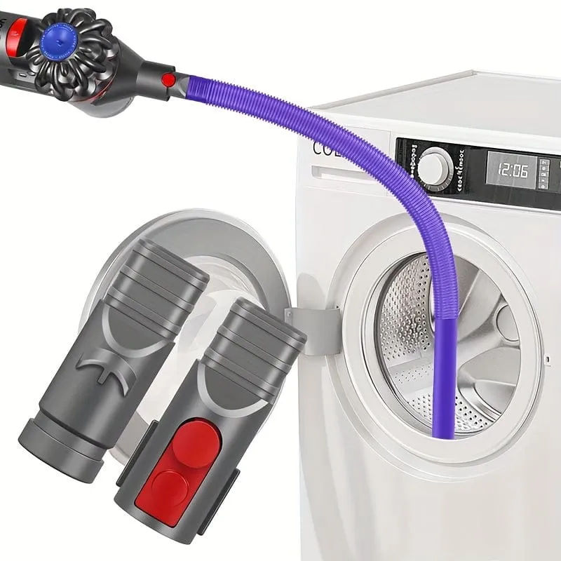 Trockner-Entlüftungsreiniger-Set, Vakuumschlauch-Aufsatz für Dyson V15 V12 V11 V10 V8 V7 V6 Staubsauger, Fusselentferner, Trockner-Fussel-Staubsauger-Aufsatz, Lila