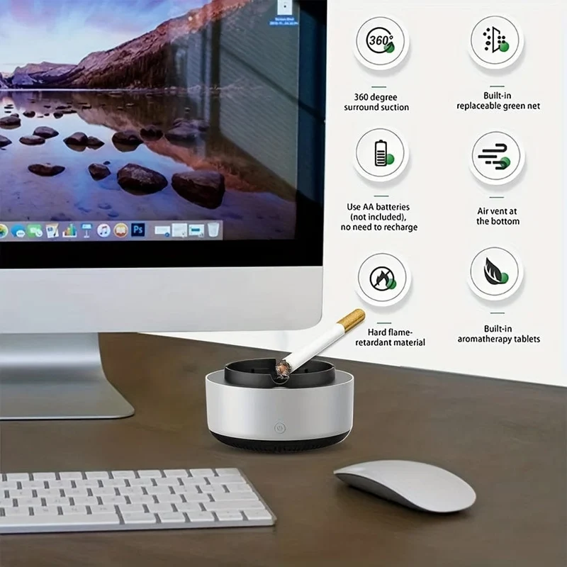 Intelligenter moderner rauchfreier Aschenbecher Luftreiniger Autozimmer Smart elektronische Zigarette Aschenbecher