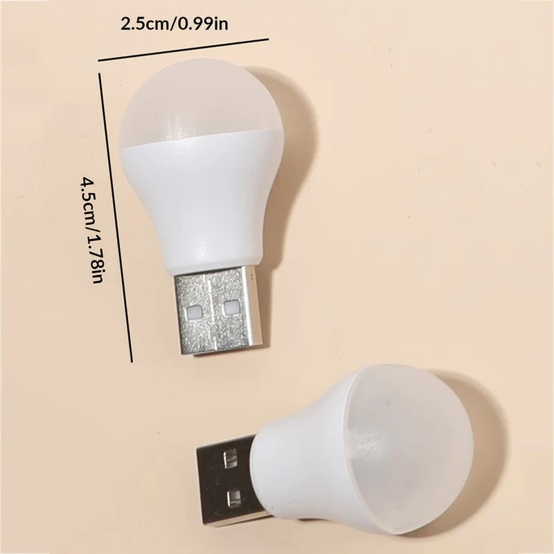 2/3/5 Stück Mini-USB-Glühbirne, kleines Nachtlicht mit einzigartigem Design, tragbare Glühbirne Nachtlicht