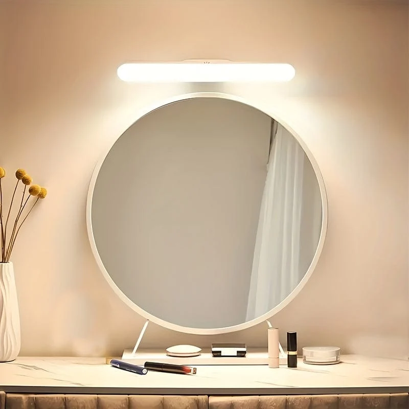 1 Stück 30 cm/11.8 Zoll Make-up-Spiegelleuchte, Schrankleuchte, dimmbare Schrankleuchte, LED-Spiegel-Frontleuchte, Leseleuchte, wiederaufladbares und aufklebbares 3-Farben-USB-Nachtlicht