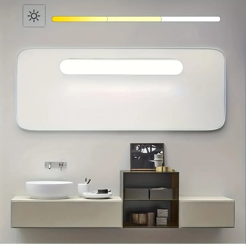 1 Stück 30 cm/11.8 Zoll Make-up-Spiegelleuchte, Schrankleuchte, dimmbare Schrankleuchte, LED-Spiegel-Frontleuchte, Leseleuchte, wiederaufladbares und aufklebbares 3-Farben-USB-Nachtlicht