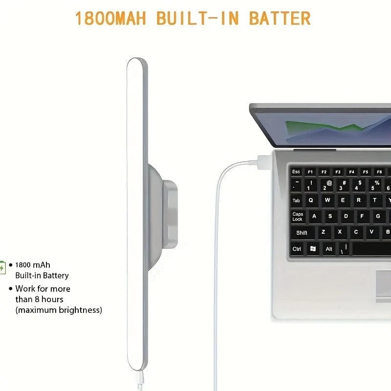 1 Stück 30 cm/11.8 Zoll Make-up-Spiegelleuchte, Schrankleuchte, dimmbare Schrankleuchte, LED-Spiegel-Frontleuchte, Leseleuchte, wiederaufladbares und aufklebbares 3-Farben-USB-Nachtlicht