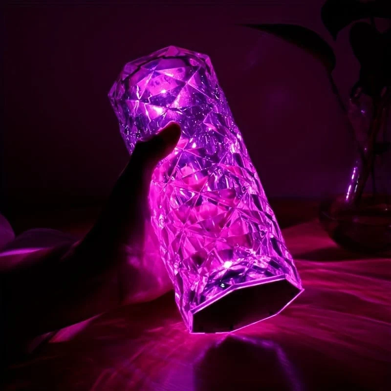 1 Stück Rose Tischlampe, USB-Lade-Taschenlampe, 16 Farben wechselnde RGB-Schreibtischlampe mit Touch- und Fernbedienung, wiederaufladbare Acryl-LED-Nachttischlampe mit USB und Akku für Schlafzimmer, Wohnzimmer, Heimdekoration