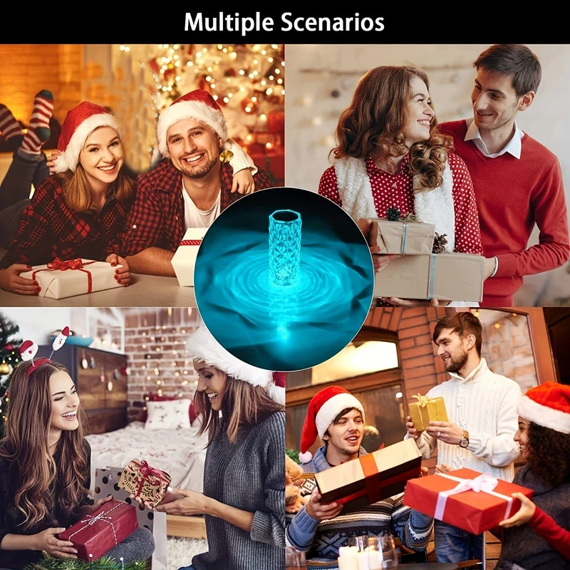 1 Stück Rose Tischlampe, USB-Lade-Taschenlampe, 16 Farben wechselnde RGB-Schreibtischlampe mit Touch- und Fernbedienung, wiederaufladbare Acryl-LED-Nachttischlampe mit USB und Akku für Schlafzimmer, Wohnzimmer, Heimdekoration