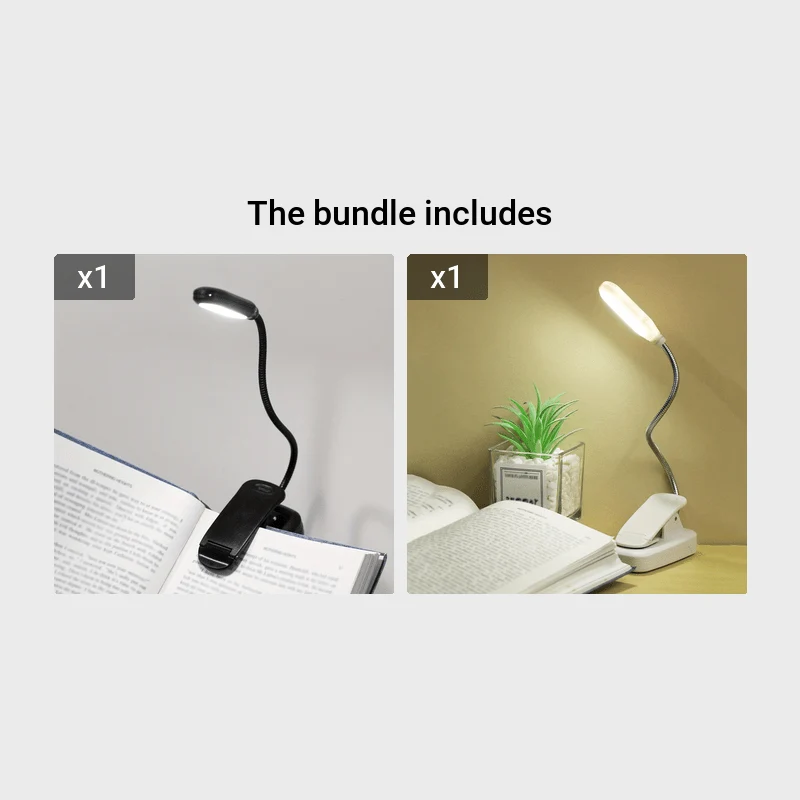 1 Stück Clip-on-Buchleuchte, batteriebetriebene flexible Schlauch-Tischlampe, kleine Desktop-Leselampe, tragbares kleines Nachtlicht für Raumdekoration