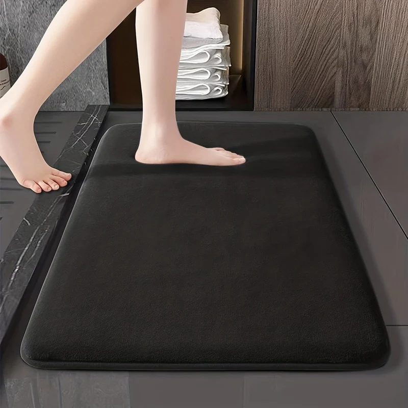 1 Stück verdickter Badezimmerteppich, super rutschfeste Badezimmer-Bodenmatte, maschinenwaschbare, widerstandsfähige Bodenmatte, Badezimmer-Anti-Rutsch-Matte, Badezimmer-Fußmatte, Schlafzimmerteppich, Bodenmatte für Badezimmer