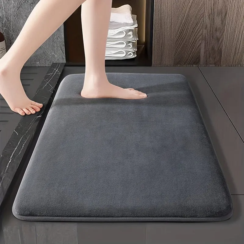 1 Stück verdickter Badezimmerteppich, super rutschfeste Badezimmer-Bodenmatte, maschinenwaschbare, widerstandsfähige Bodenmatte, Badezimmer-Anti-Rutsch-Matte, Badezimmer-Fußmatte, Schlafzimmerteppich, Bodenmatte für Badezimmer