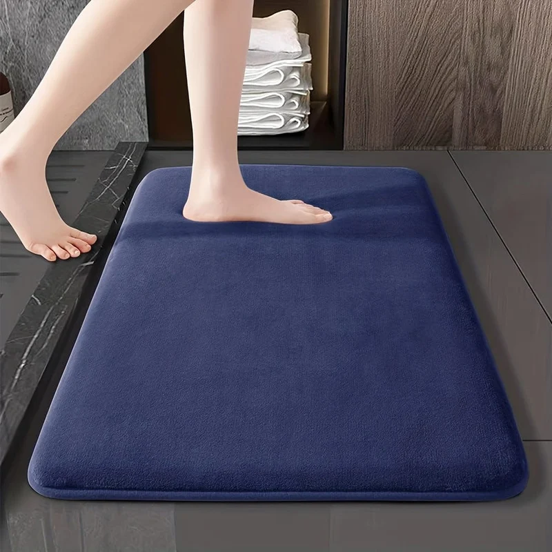 1 Stück verdickter Badezimmerteppich, super rutschfeste Badezimmer-Bodenmatte, maschinenwaschbare, widerstandsfähige Bodenmatte, Badezimmer-Anti-Rutsch-Matte, Badezimmer-Fußmatte, Schlafzimmerteppich, Bodenmatte für Badezimmer