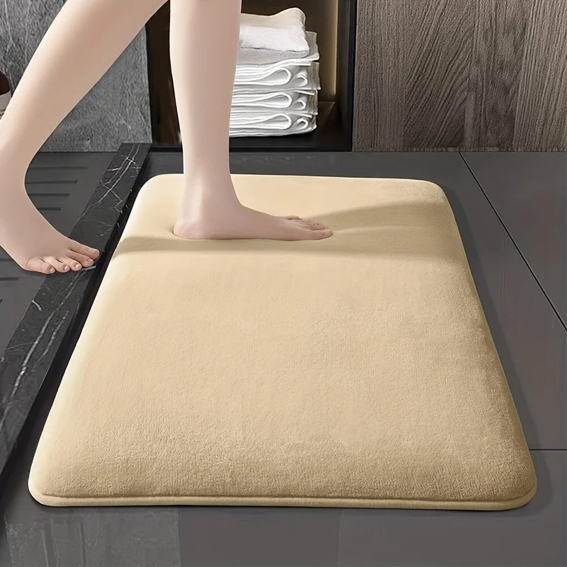 1 Stück verdickter Badezimmerteppich, super rutschfeste Badezimmer-Bodenmatte, maschinenwaschbare, widerstandsfähige Bodenmatte, Badezimmer-Anti-Rutsch-Matte, Badezimmer-Fußmatte, Schlafzimmerteppich, Bodenmatte für Badezimmer