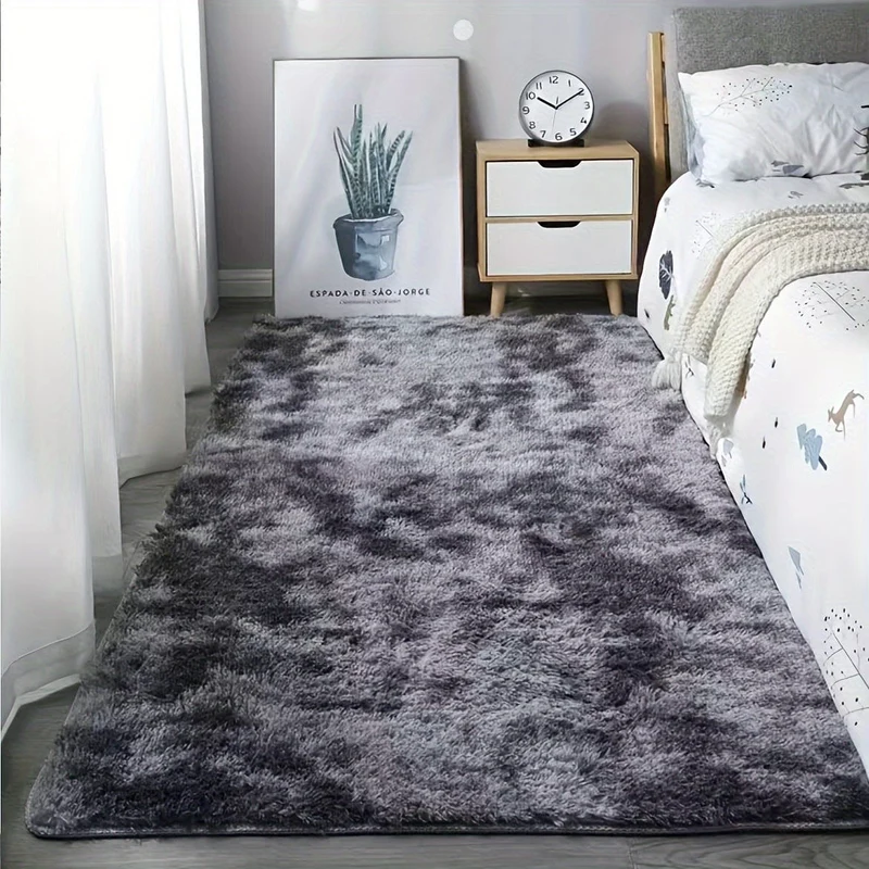 1 Stück Batik-Plüsch-weicher Innenteppich, moderner Luxus-Plüschteppich, wasserabsorbierend, rutschfest und schmutzabweisend, geeignet für Wohn- und Schlafzimmerbereiche, Heimdekoration, Teppiche