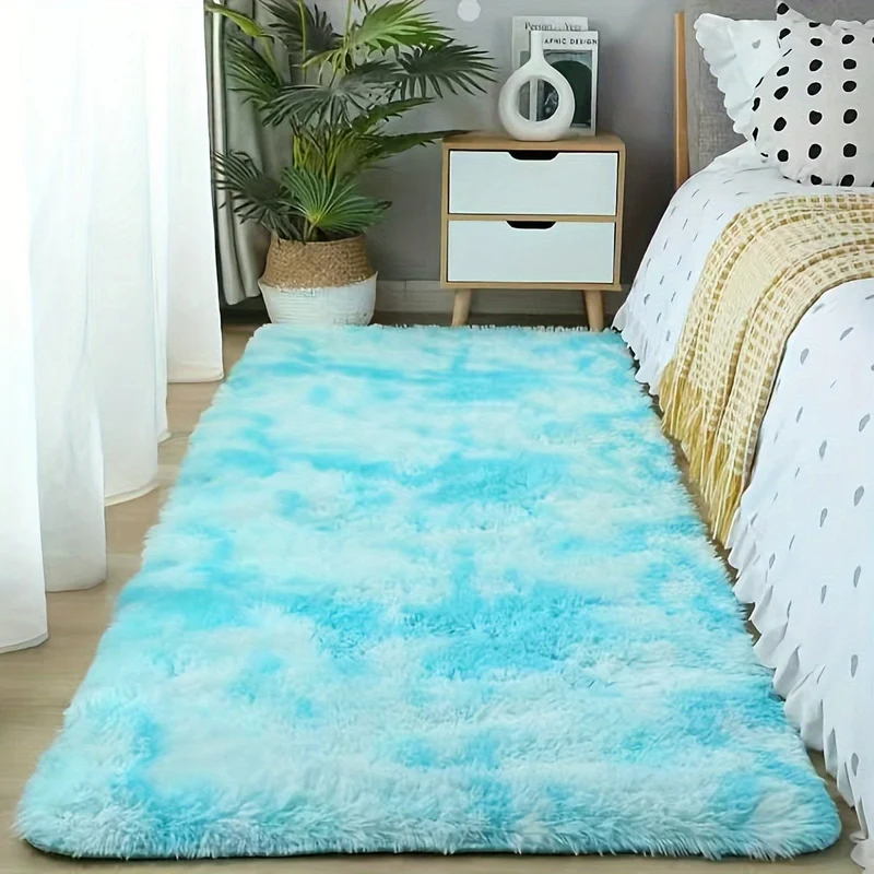 1 Stück Batik-Plüsch-weicher Innenteppich, moderner Luxus-Plüschteppich, wasserabsorbierend, rutschfest und schmutzabweisend, geeignet für Wohn- und Schlafzimmerbereiche, Heimdekoration, Teppiche