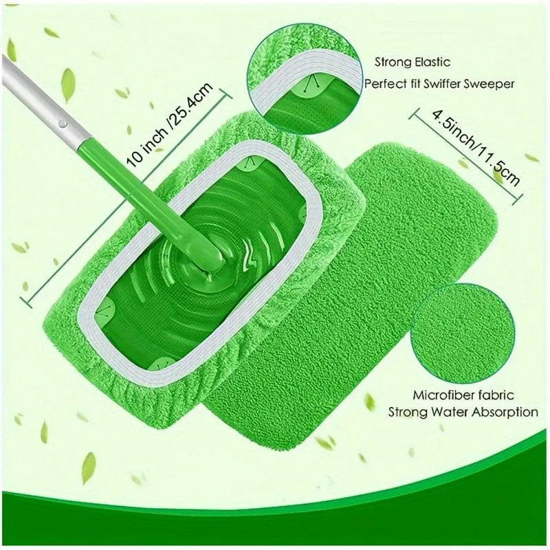 3 Stück, Mikrofaser-Reinigungsmopp-Ersatzpad, flaches Bodenwischtuch, waschbares und langlebiges Ersatz-Mopptuch, Nass- und Trockengebrauch, leicht zu reinigen, Reinigungsmittel, Schulanfangsbedarf