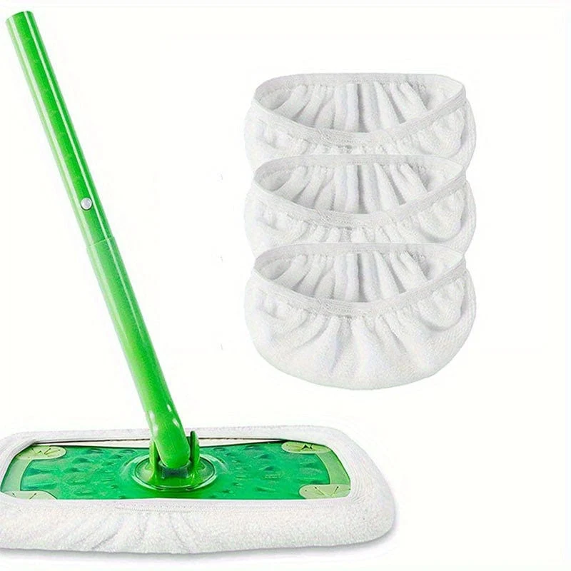 3 Stück, Mikrofaser-Reinigungsmopp-Ersatzpad, flaches Bodenwischtuch, waschbares und langlebiges Ersatz-Mopptuch, Nass- und Trockengebrauch, leicht zu reinigen, Reinigungsmittel, Schulanfangsbedarf