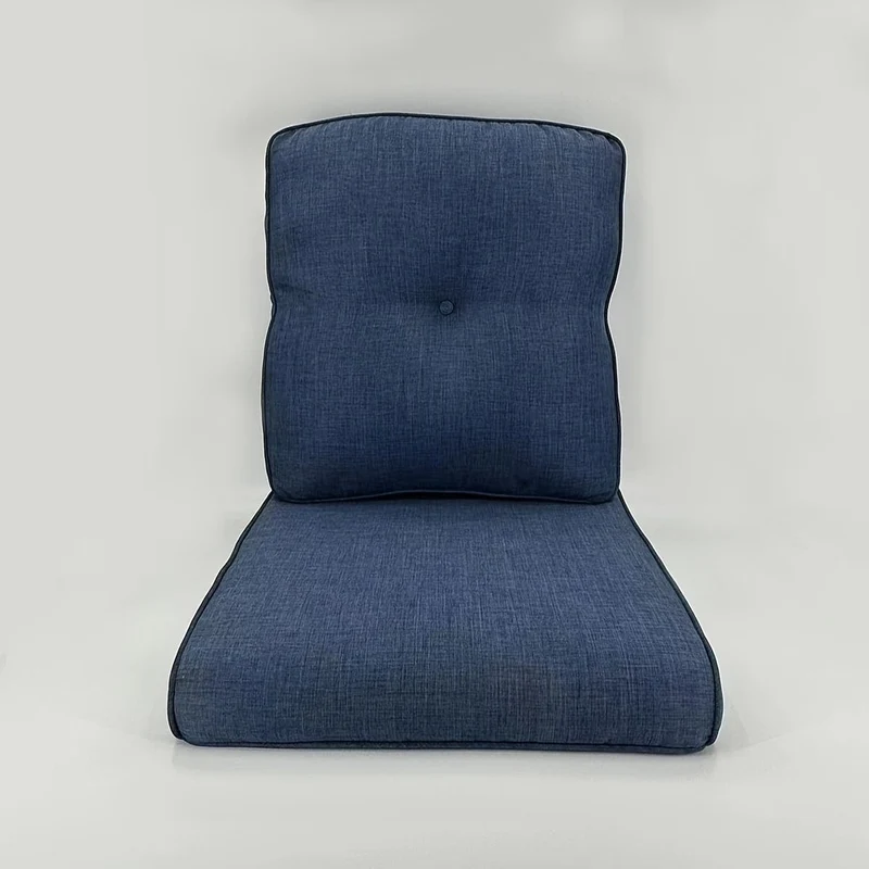 Sofa-Sitzkissen-Set aus garngefärbtem Stoff, 2-teilig/Set, wasserdicht, UV-beständig, Füllung aus Baumwollkern für den Außenbereich, geeignet für Rattanstühle, Sofas, Wohnmöbel
