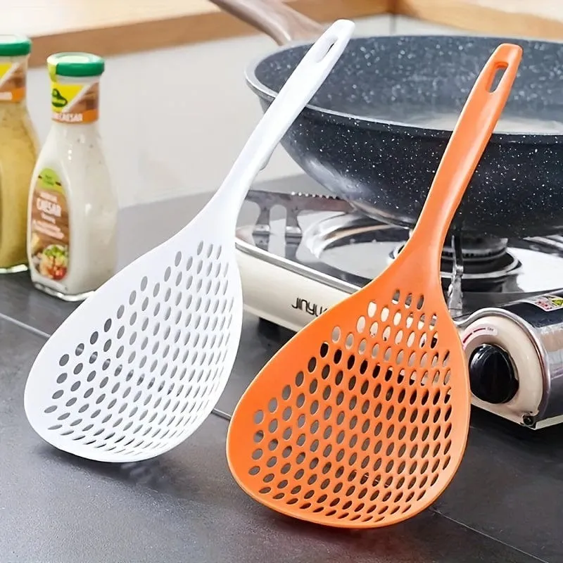 1 Stück großes Schaufel-Sieb, Schaumlöffel, Schaumlöffel, thermoplastisches Sieb, Sieb, Schaufel, Kochutensilien für Küche, Kochen, Backen, hitzebeständig