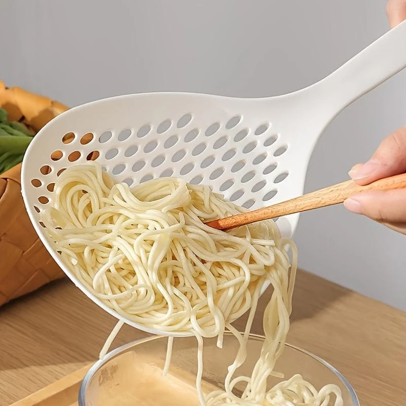 1 Stück großes Schaufel-Sieb, Schaumlöffel, Schaumlöffel, thermoplastisches Sieb, Sieb, Schaufel, Kochutensilien für Küche, Kochen, Backen, hitzebeständig