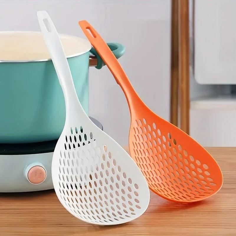 1 Stück großes Schaufel-Sieb, Schaumlöffel, Schaumlöffel, thermoplastisches Sieb, Sieb, Schaufel, Kochutensilien für Küche, Kochen, Backen, hitzebeständig