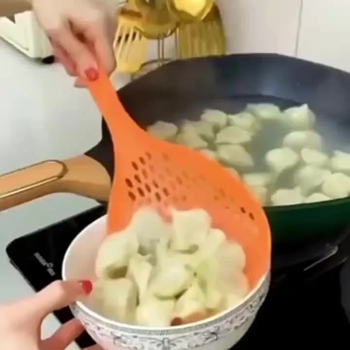1 Stück großes Schaufel-Sieb, Schaumlöffel, Schaumlöffel, thermoplastisches Sieb, Sieb, Schaufel, Kochutensilien für Küche, Kochen, Backen, hitzebeständig